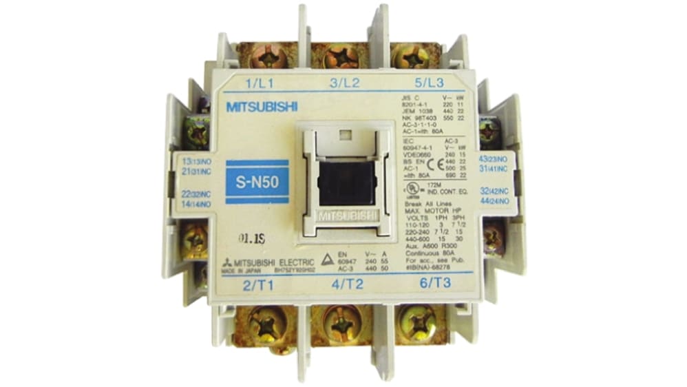 三菱電機 電磁接触器 240 V ac, S-N50 AC200V | RS 三菱電機 電磁接触器 240 V ac, S-N50 AC200V | RS