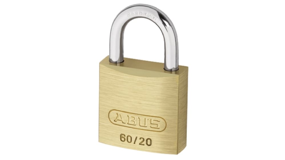 ABUS 南京錠 キー付き シャックル径:4 mm はい 真鍮, スチール 真鍮