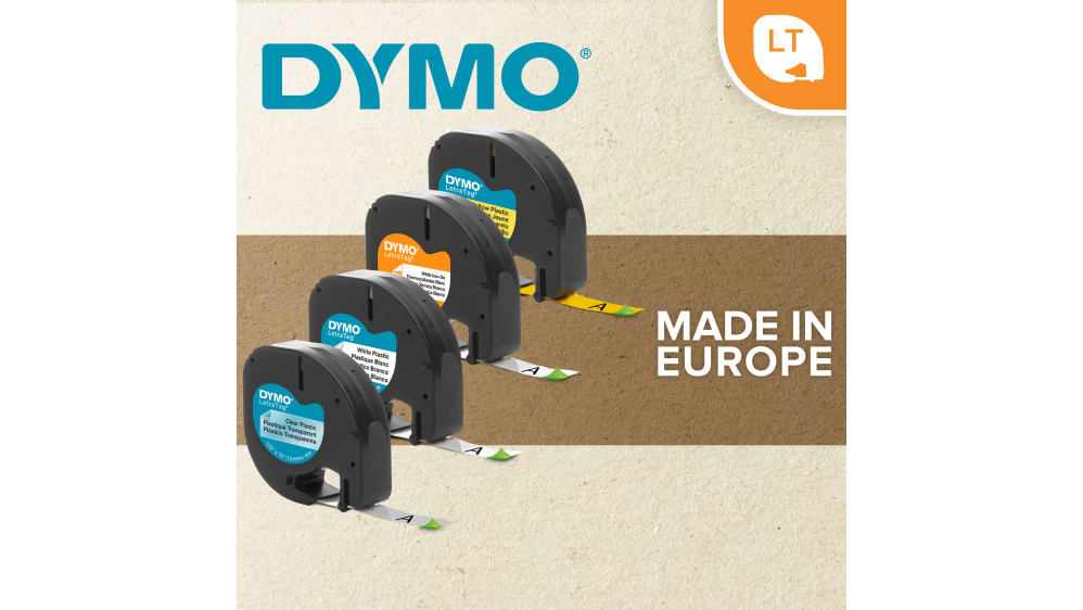 Dymo - Ruban pour étiqueteuse - 12 mm x 4 m - Noir - Service Achat