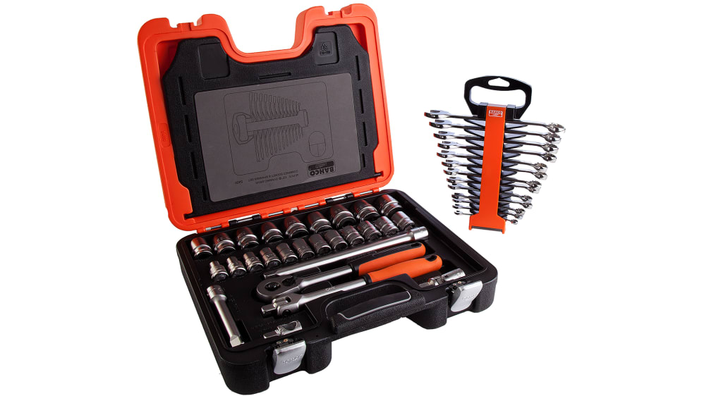 Bahco 標準ソケット / スパナセット1/2インチ 40ピース S400 | RS Bahco 標準ソケット / スパナセット1/2インチ 40ピース S400 | RS