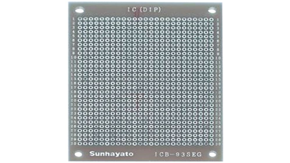 サンハヤト ユニバーサル基板 穴ピッチ:2.54 x 2.54mm, 穴経0.9 サンハヤト ユニバーサル基板 穴ピッチ:2.54 x 2.54mm, 穴経0.9