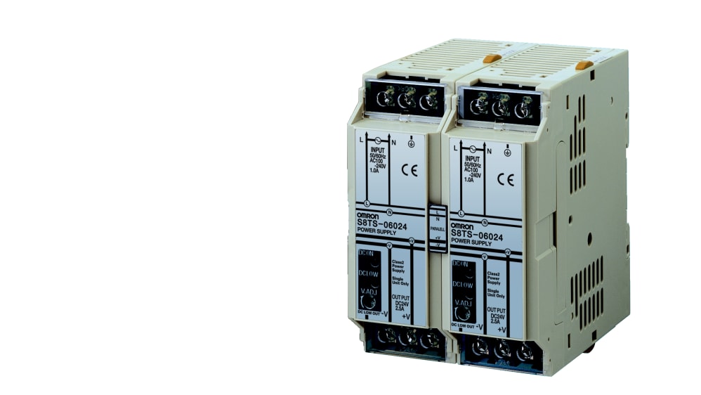S8TS-06024-E1 | オムロン S8TS DINレール取付け用スイッチング電源