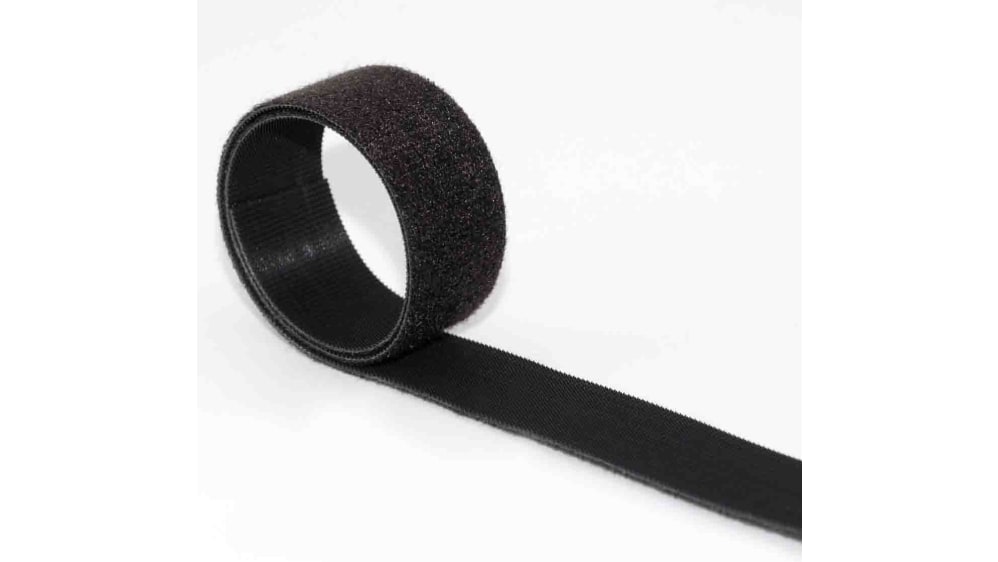 Auto-agrippant adhésif de marque VELCRO® PS30 - Noir - 100mm x 25m - boucle  - by-pixcl