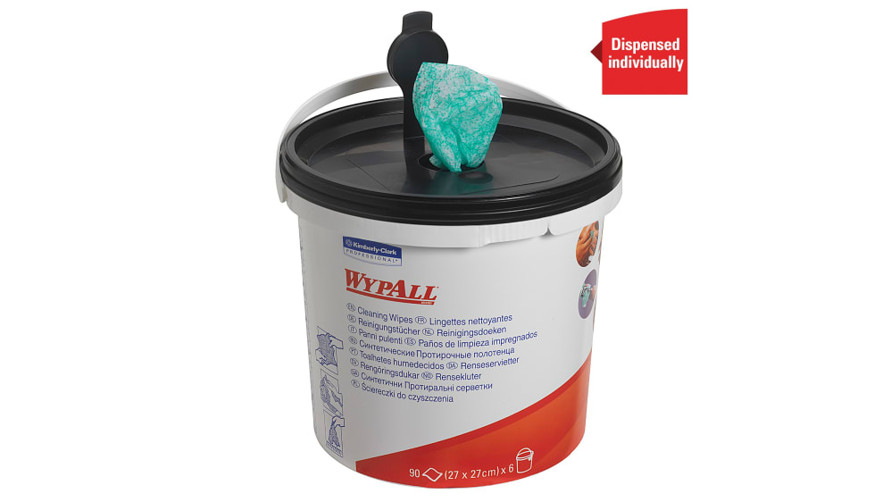 Kimberly Clark WypAll Wet Multi Purpose Wipes Bucket of 90 305 x 305mm