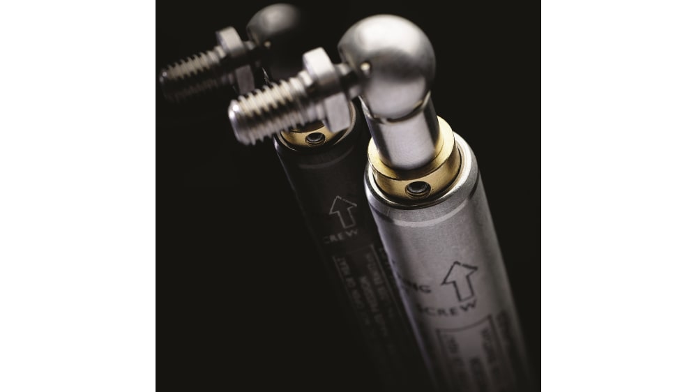 RhedexX® Molla Di Pressione A Gas 560 Mm/230 Mm/50N-800 N – Ammortizzatore A Gas Lungo 560 Mm, Hub-230 Mm, Potenza: 50N-800 N, Molla A Gas Con Padella Angolare A Sfera M6 (560/230/050N - 6
