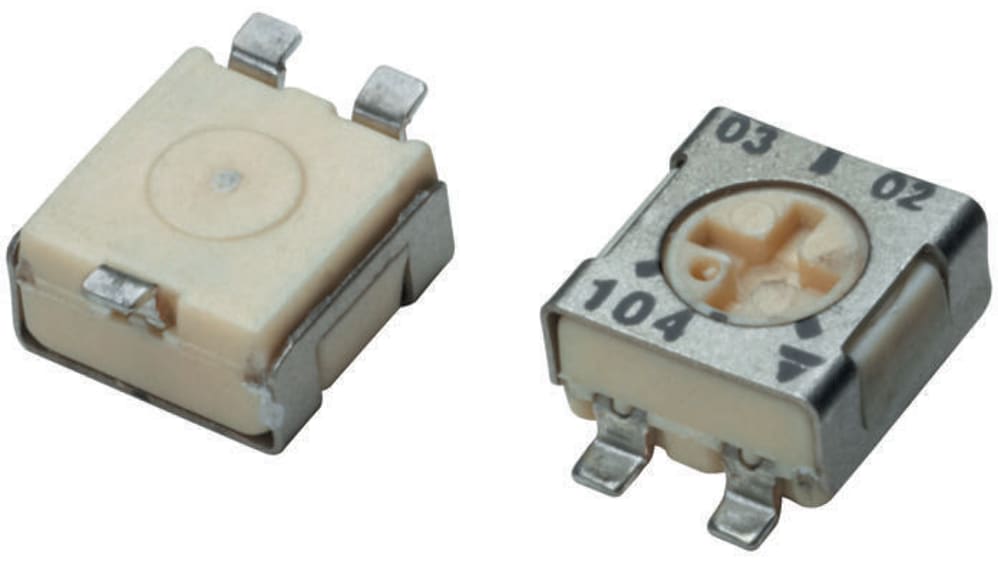 TS53YL102MR10 | 1kΩ, SMD Trimmer Potentiometer 0.25W Top TS53YL102MR10 | 1kΩ, SMD Trimmer Potentiometer 0.25W Top