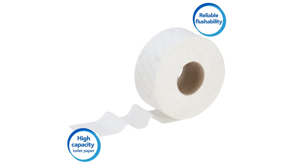Rouleau de papier toilette SCOTT Jumbo, lot de 12, 2 plis, format Jumbo