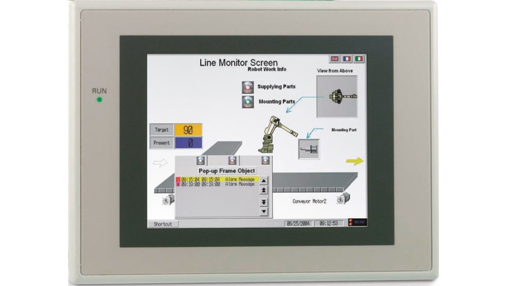 Omron タッチパネル ディスプレイ サイズ：8.4 インチ, NS8シリーズ