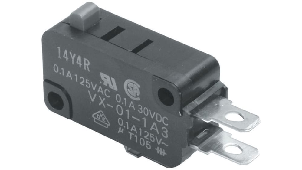 VX-01-1C23 | オムロン マイクロスイッチ, プランジャーピン, タブ