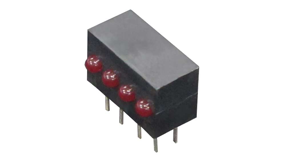 KM2520EF/4ID | キングブライト 基板用LED表示灯 赤 直角 40 ° 4 KM2520EF/4ID | キングブライト 基板用LED表示灯 赤 直角 40 ° 4