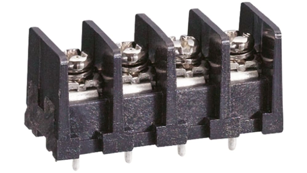ML-40-S1BYF-4P | サトーパーツ バリア端子台, 1 列, 4 極, 10A ML-40-S1BYF-4P | サトーパーツ バリア端子台, 1 列, 4 極, 10A