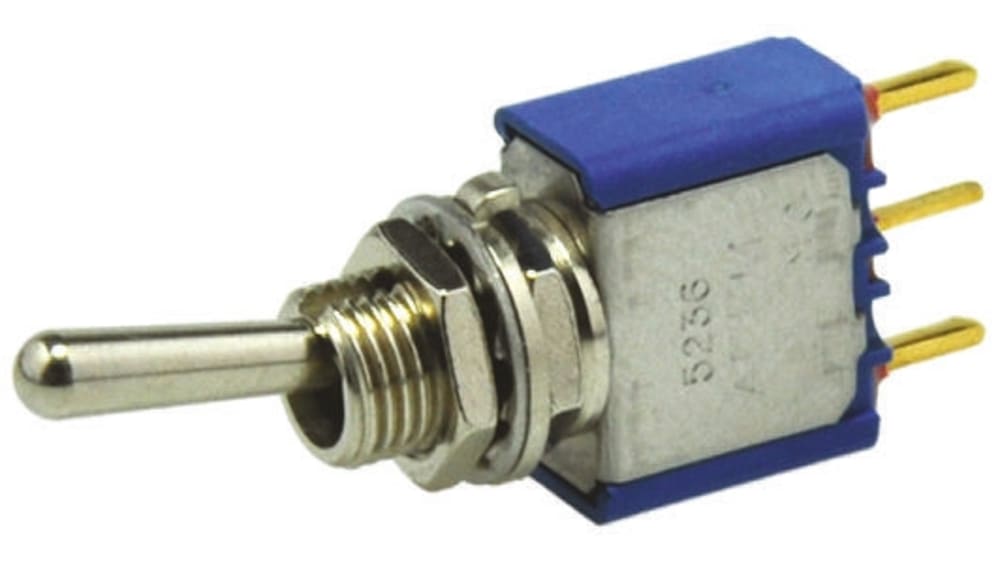 5239CDB | APEM トグルスイッチ, On-Off-On, SPST, 0.4VA, PCB | RS