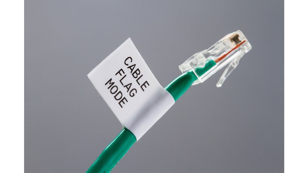 M21-750-499 | Brady B-499 Nylon Cloth Black on White Label Printer  