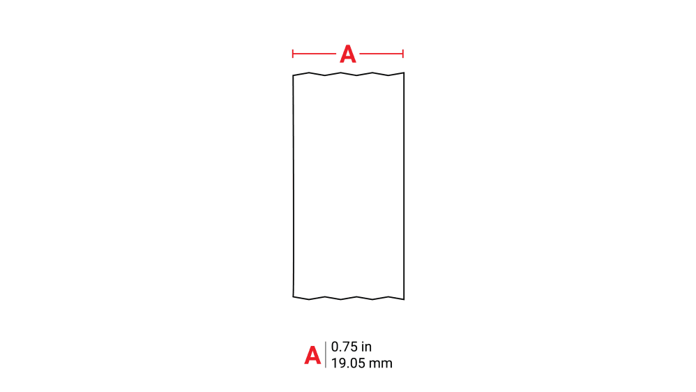 M21-750-499, Ruban pour étiqueteuse Brady 4,88 m x 19,05 mm Noir sur Blanc