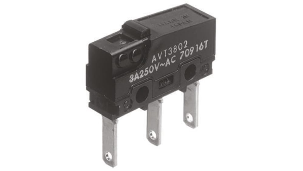 AVL3805613 | Panasonic マイクロスイッチ ピンプランジャ タブ 100 mA