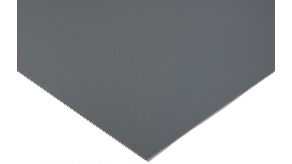 RS PRO PVC Kunststoffplatte, Grau, 4.5mm x 1000mm x 1000mm / 1.47g/cm³ bis  +60°C, Voll