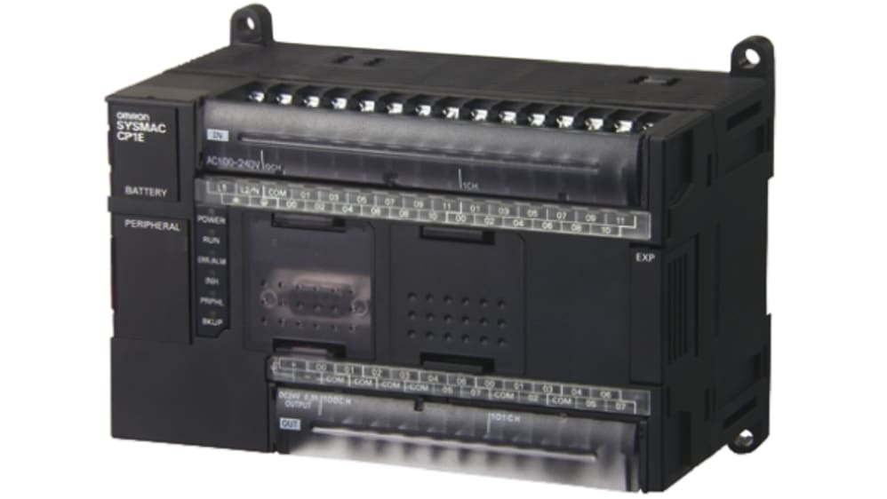 Omron PLC (CPUユニット)ユニット, シリーズ名：CP1E 32 kB (プログラムメモリ), 8000ワード(データメモリ)