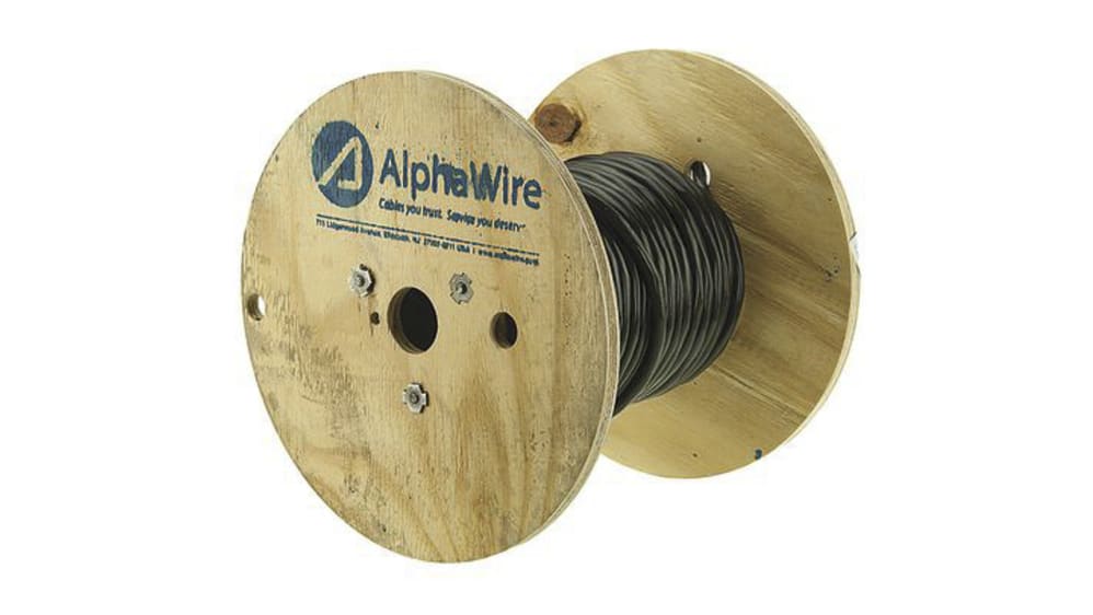 6455 BK005 | Alpha Wire データケーブル,2ペアAWG22 遮蔽 30m 耐火性