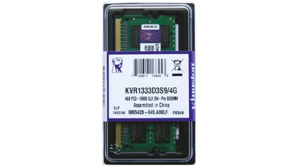 Kingston GB DDR3 Laptop RAM, 1333MHz, SODIMM,