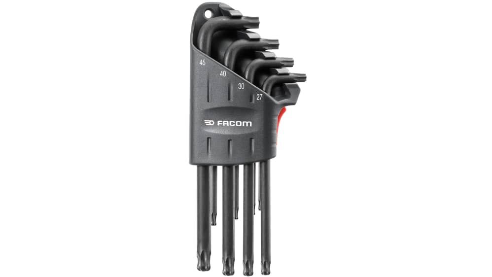 Torx-Sechskantschlüssel-Set – 8-teilig Mit Größen T9 Bis T40, Faltbar & Griffig