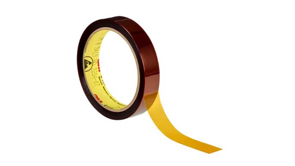 3M 絶縁テープ 黄,最大動作温度：+260°C,幅：25mm,：5419 25mm x 33m | RS