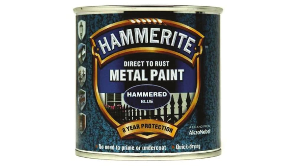 5092936 Hammerite Metal Paint in Hammered Blue 250ml RS