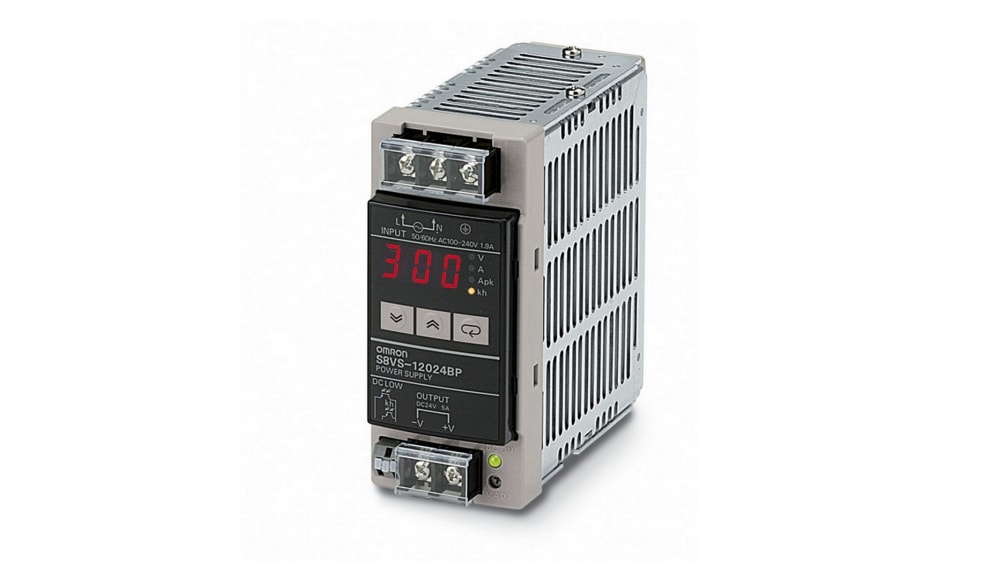 S8VS-12024BP | Omron S8VS DINレール電源 5 A 264V ac 24V dc DC 120