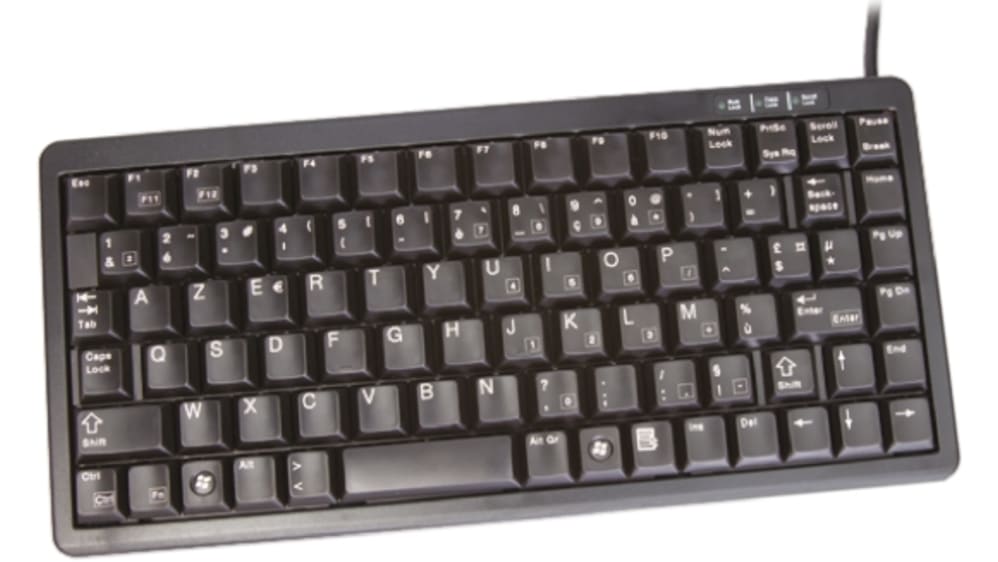 G84-4100LCMFR-2, Clavier Filaire PS/2, USB Compact, AZERTY Noir