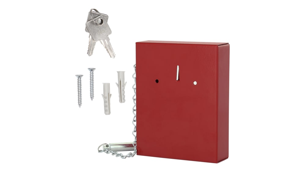 Coffre-Fort Murale Armoire à Clés Rottner TS 48 Pour 48 Clés - Tôle D'Acier Avec Serrure Et 2 Clés