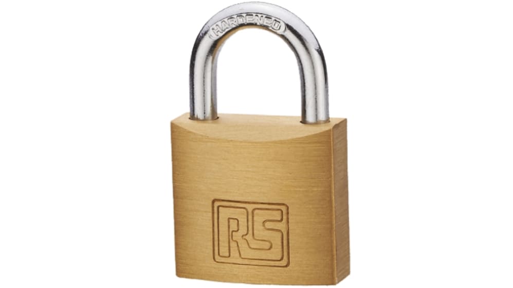 RS PRO Combination Weatherproof Brass Combination Padlock, 6mm Shackle,  40mm Body