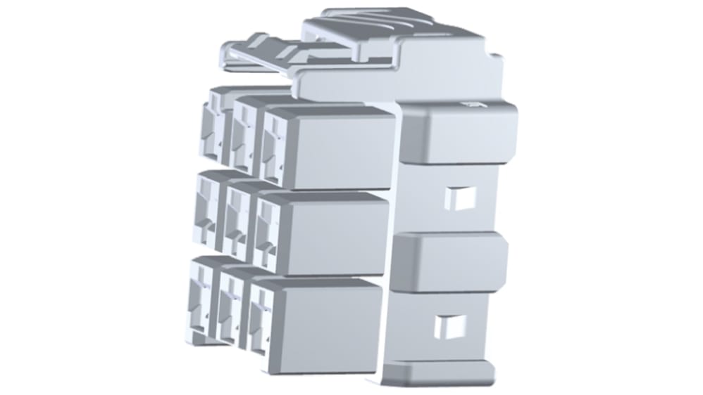 TE Connectivity コネクタハウジング 9極 ピッチ：6mm 3列 1-1971876-3