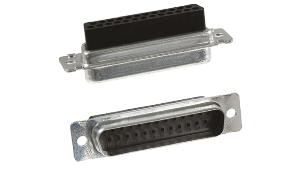 TE Connectivity D-subコネクタ, 25極, オス, ケーブルマウント