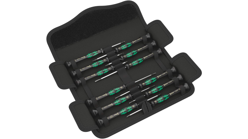 Wera ドライバセット 精度 六角形, Phillips, スロット, 六角 12個