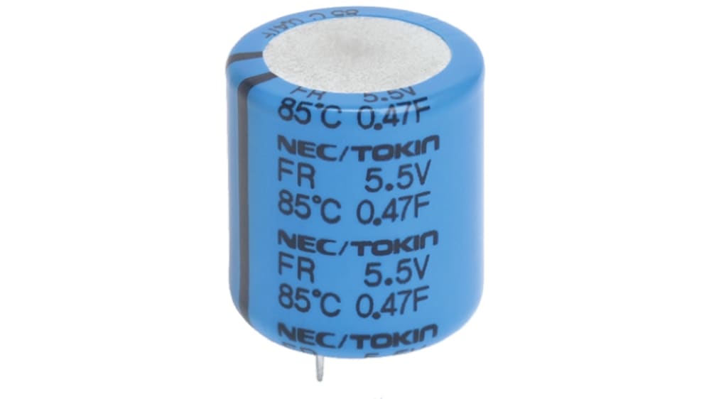 FR0H223ZF | KEMET 電気二重層コンデンサ, 5.5V dc 22mF リード FR0H223ZF | KEMET 電気二重層コンデンサ, 5.5V dc 22mF リード