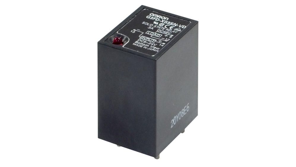 オムロン ソリッドステートリレー, 3 A, 240 V ac, プラグイン オムロン ソリッドステートリレー, 3 A, 240 V ac, プラグイン