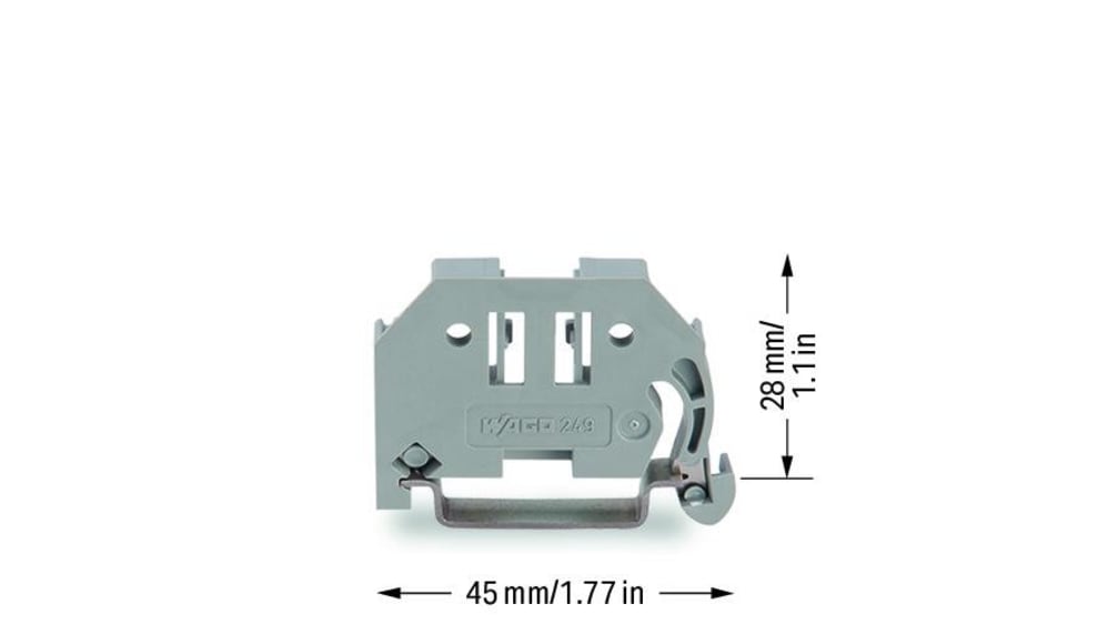 249-116 | Wago 249 Series End Stop for Use with DIN Rail 35 | RS