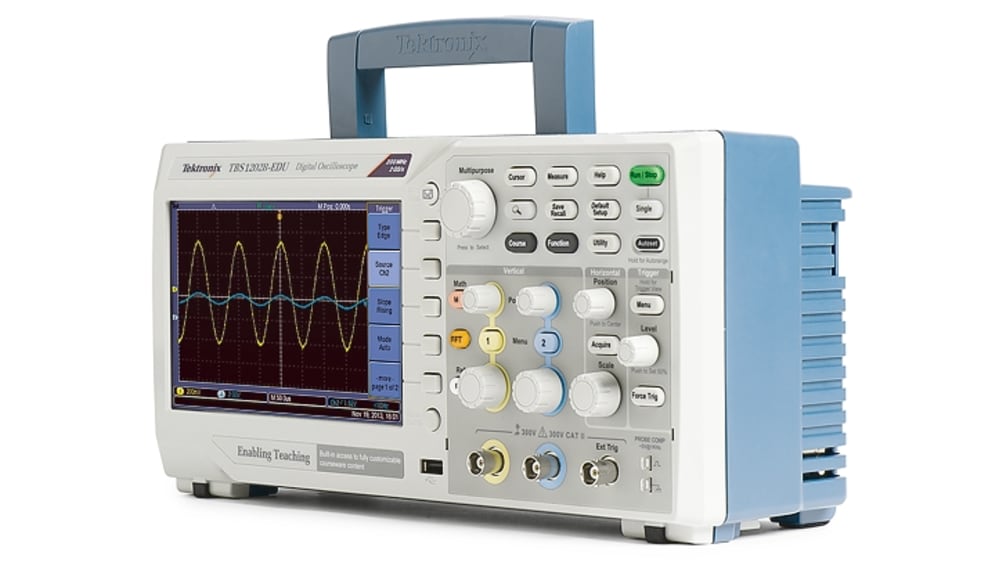 Tektronix オシロスコープ, 200MHz, ポータブル, TBS1202B | RS Tektronix オシロスコープ, 200MHz, ポータブル, TBS1202B | RS