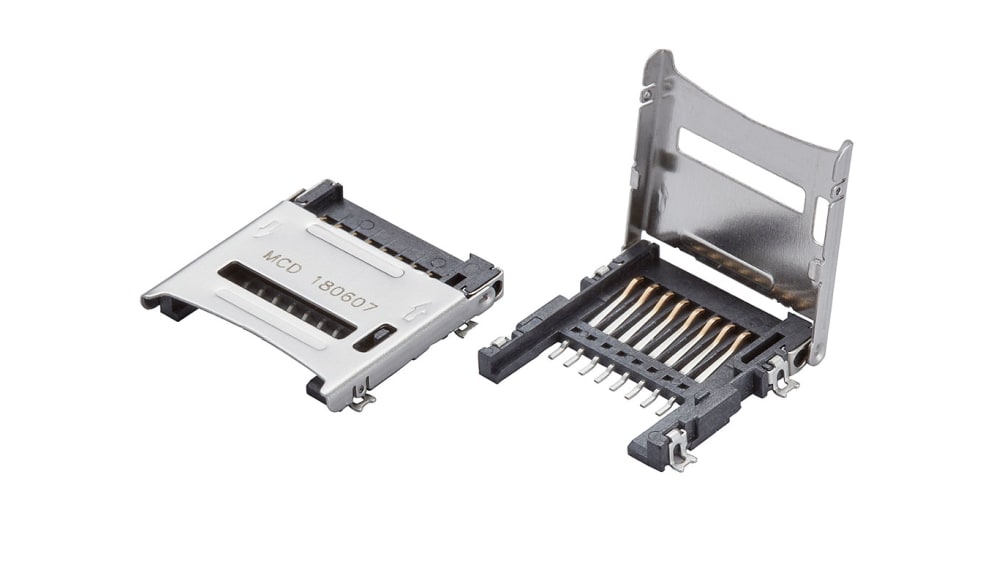 Molex, メモリカードコネクタ, MicroSD 8 極, メス 47219-2001 ヒンジ