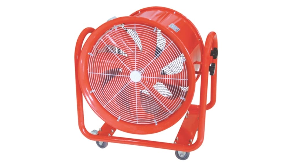 RS PRO Mancooler Floor Fan 9000 m³/h 500 mm blade diameter 1 speed