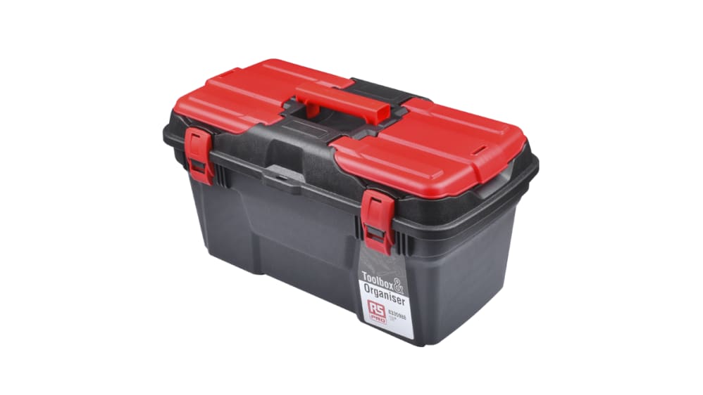 RS Pro Plastic Tool Box, 494 x 263 x 250mm, 8335988