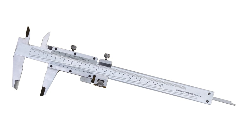 RS PRO Messschieber Analog metrisch & zöllig 145mm / 0,4 mm,  DKD/DAkkS-kalibriert