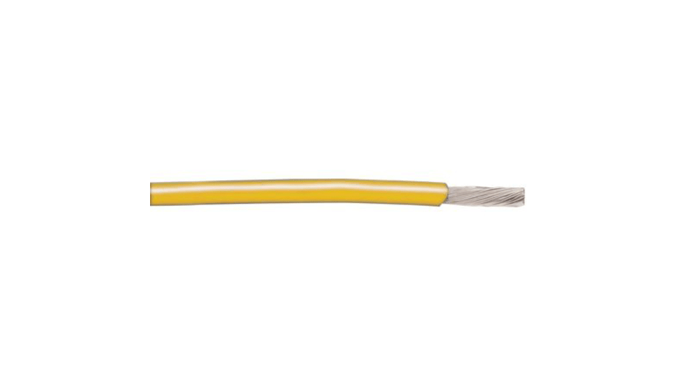 Alpha Wire Yellow 1.3 mm² Hook Up Wire, 16 AWG, 26/0.25 mm, 30m, PVC  Insulation
