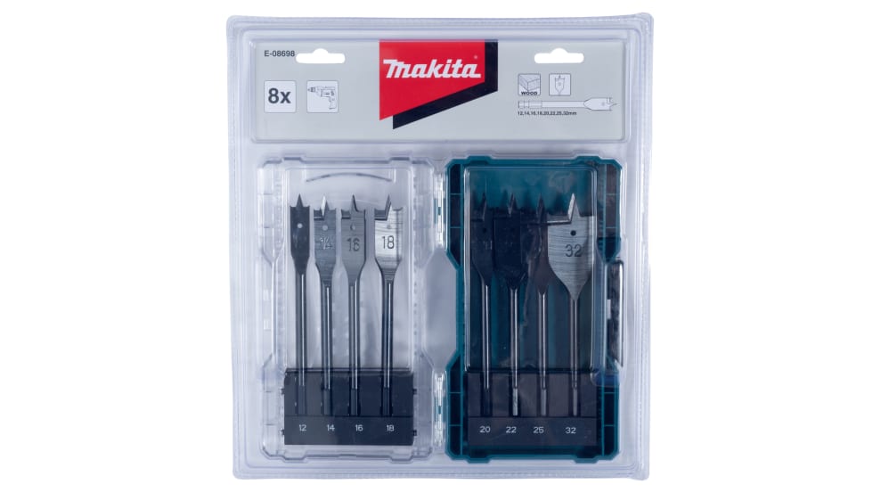 E-08698 | マキタ ドリルビットセット, 木材用, スペードビット E-08698 | マキタ ドリルビットセット, 木材用, スペードビット