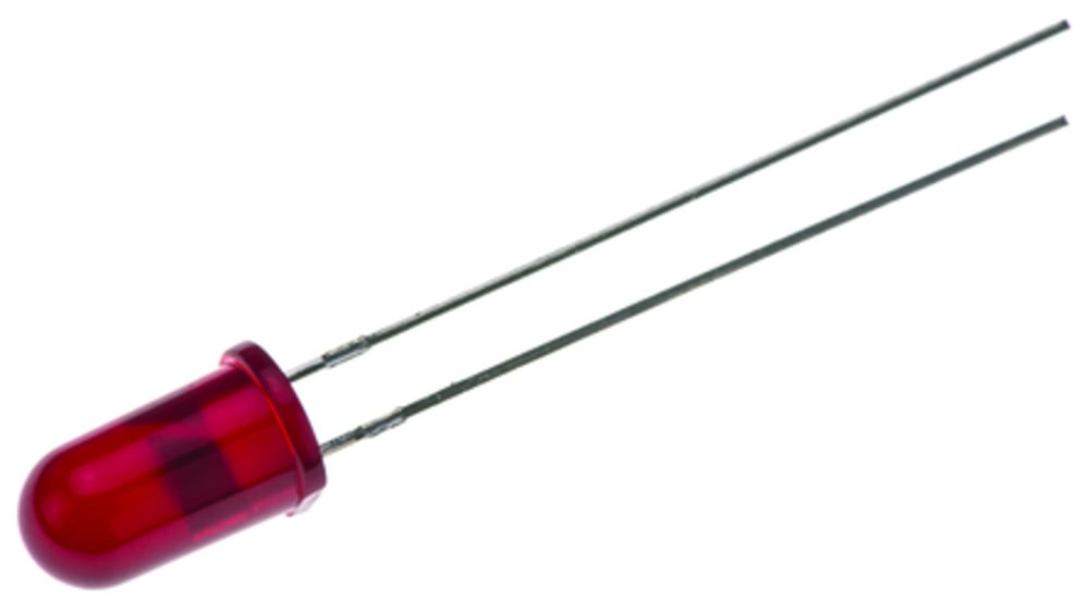 Kingbright LED, 赤, スルーホール実装, 5 mm (T-1 3/4), L Kingbright LED, 赤, スルーホール実装, 5 mm (T-1 3/4), L