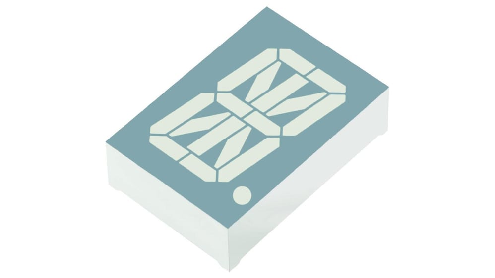 Kingbright LEDディスプレイ, 単桁桁, 赤, 英数字表示器, 16 Kingbright LEDディスプレイ, 単桁桁, 赤, 英数字表示器, 16