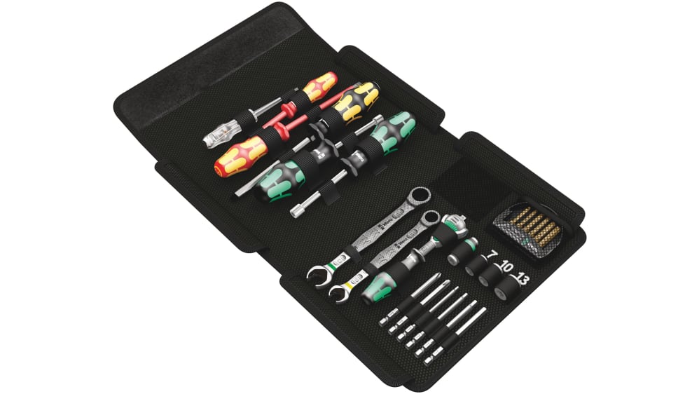 Kit de herramientas Wera, Funda de 25 piezas para Kraftform Kompakt SH 1  para fontanería y de calefacciones, aprobado