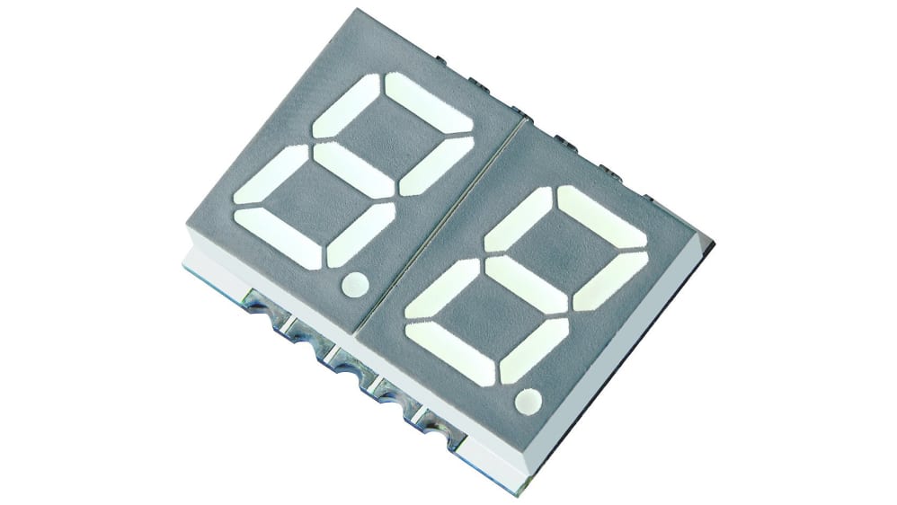 Kingbright LED ディスプレイ, 2桁, 赤, 7セグメント, 7セグメント