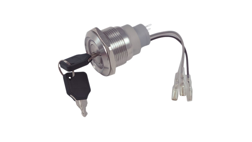 RS PRO キースイッチ, 2 ポジション, SPDT, ラッチ, 90° 操作, IP40 | RS