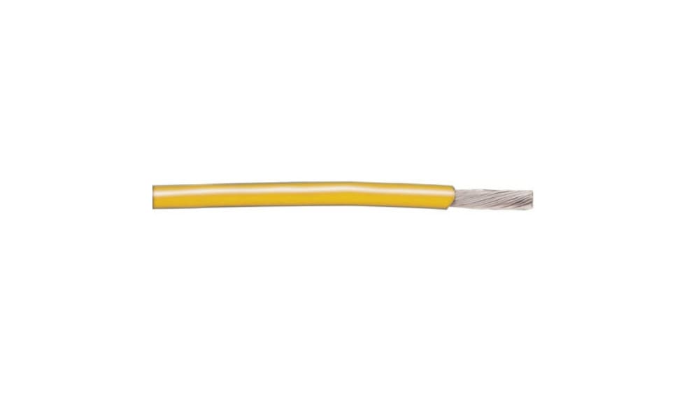 5855 YL005  Alpha Wire Yellow 0.33 mm² Hook Up Wire, 22 AWG, 19