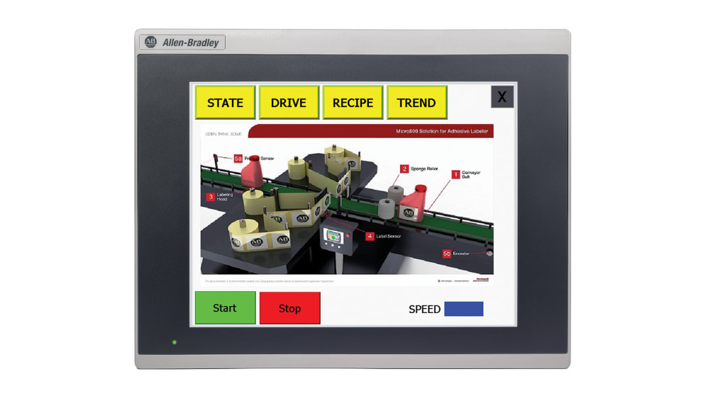 2711R-T10T | Allen Bradley Panel View 800 Series Touch Screen HMI